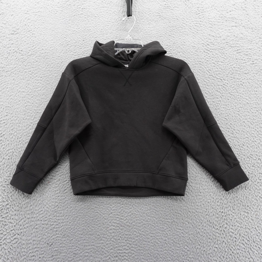 DSG Girls Sport Fleece Top Hoodie Pure Black Size S 8-9 Pullover Sweatshirt NEW